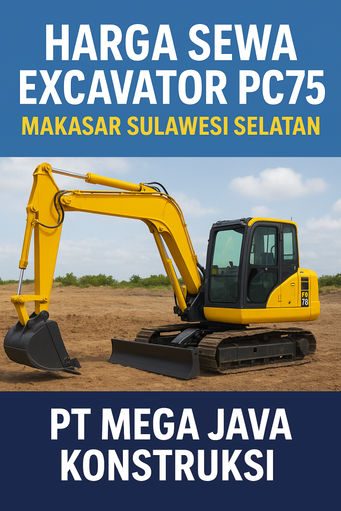 Harga Sewa Excavator PC75 Makasar Sulawesi Selatan