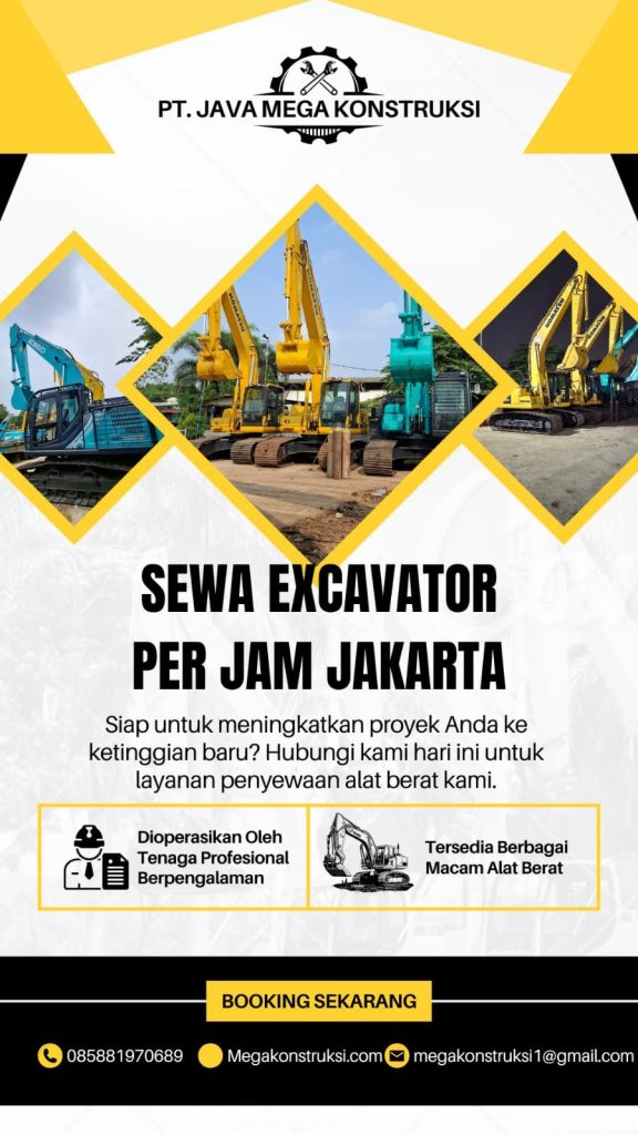 Harga Sewa Excavator Jakarta Per Jam Harian