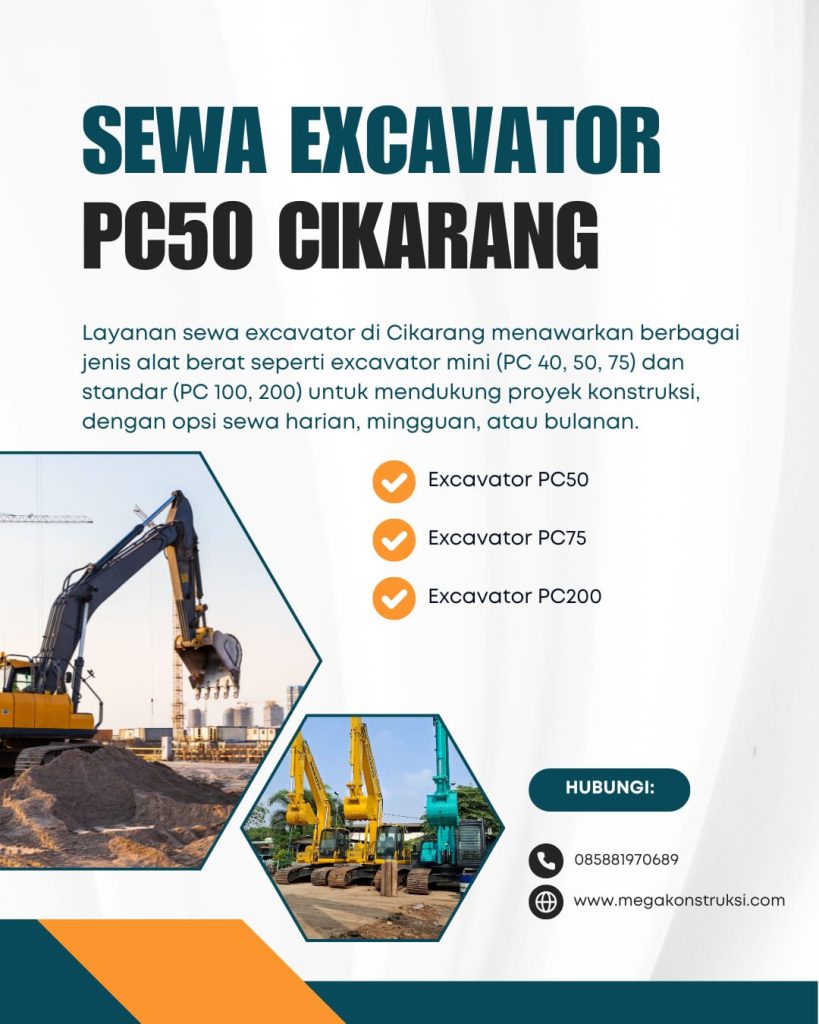 Sewa Excavator PC50 Cikarang