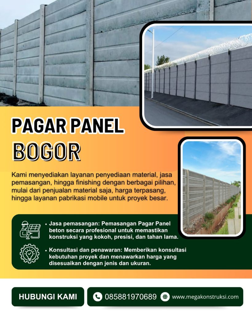 Harga Pagar Panel Beton Precast Bogor & Kolom Permeter