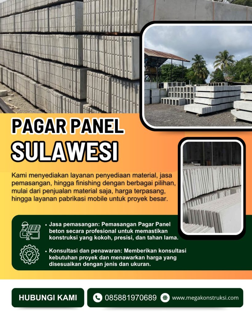 Harga Pagar Panel Beton Sulawesi Selatan