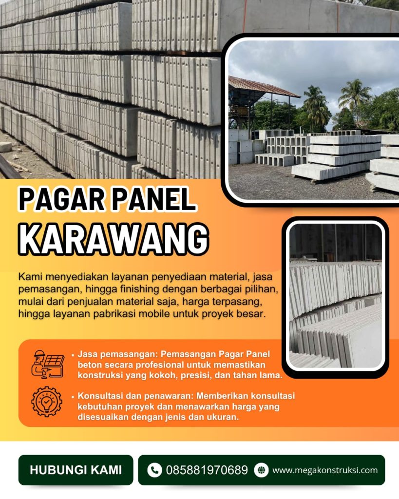Harga Pagar Panel Beton Karawang Material & Jasa Pasang