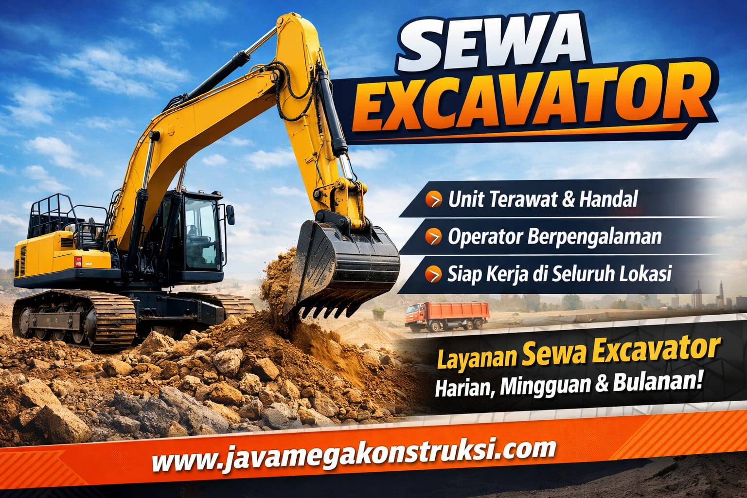 Sewa Excavator Terbaik Bandung Harga Terjangkau 2026