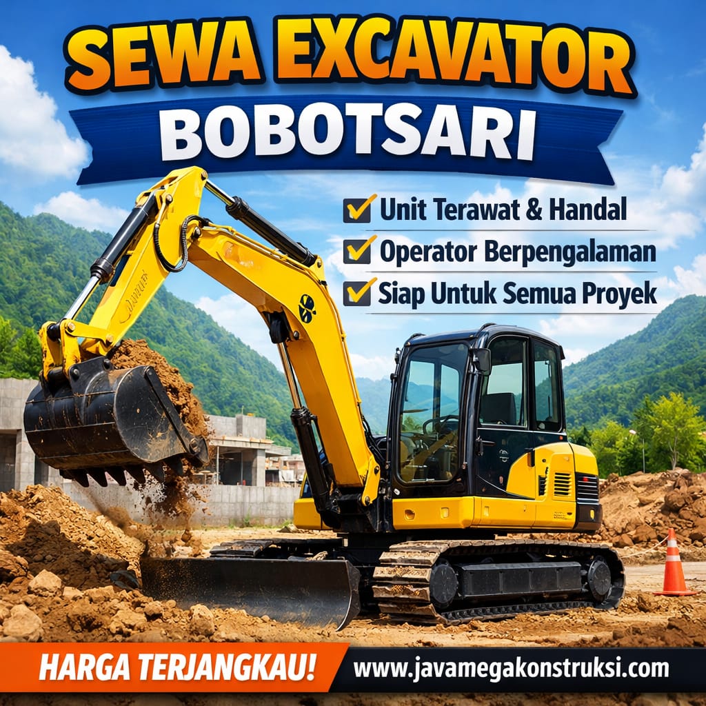 Sewa Excavator Bobotsari Purbalingga Per Jam Harian 2026