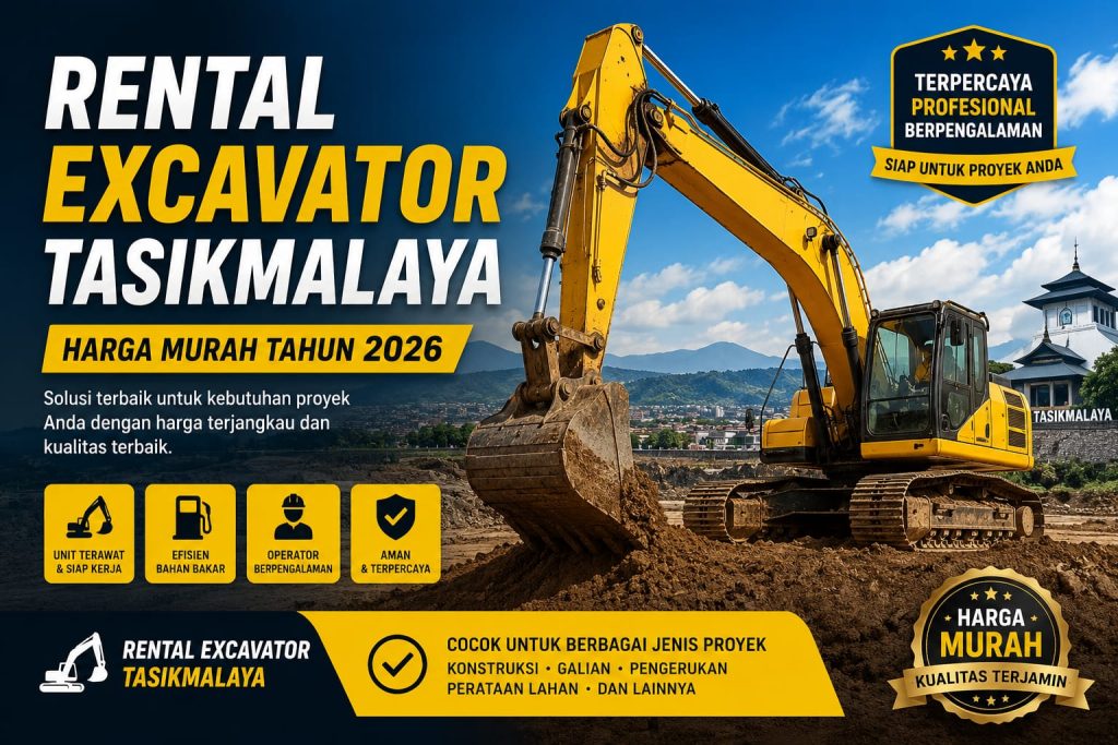 Rental Excavator Tasikmalaya Harga Murah Tahun 2026